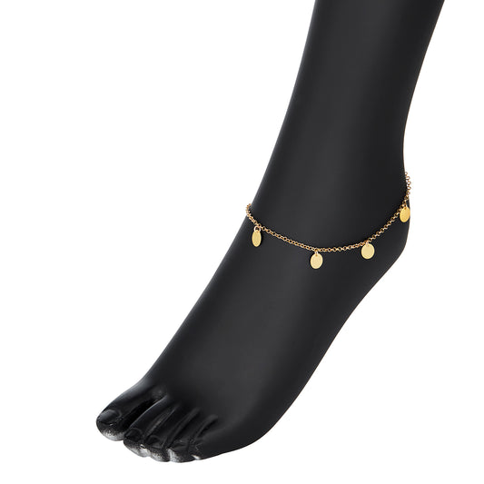 Nehita Oval Charm Anklet