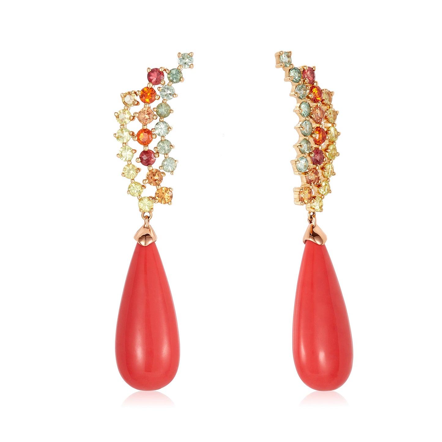 Sapphire Rain Coral Earring