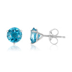 Load image into Gallery viewer, White Gold Citrine Stud Earrings