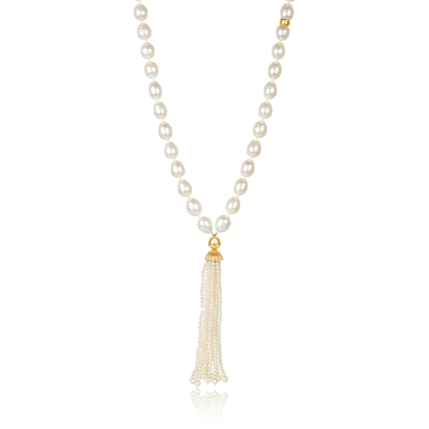 Double Tassel Pearl Necklace
