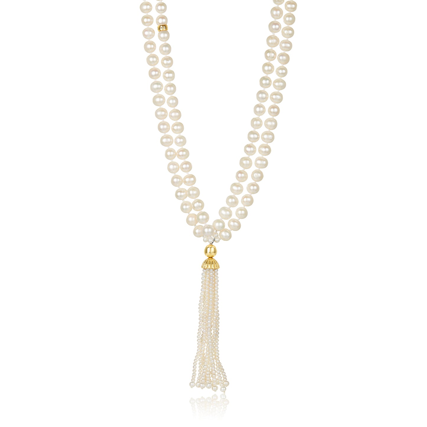 Double Tassel Pearl Necklace