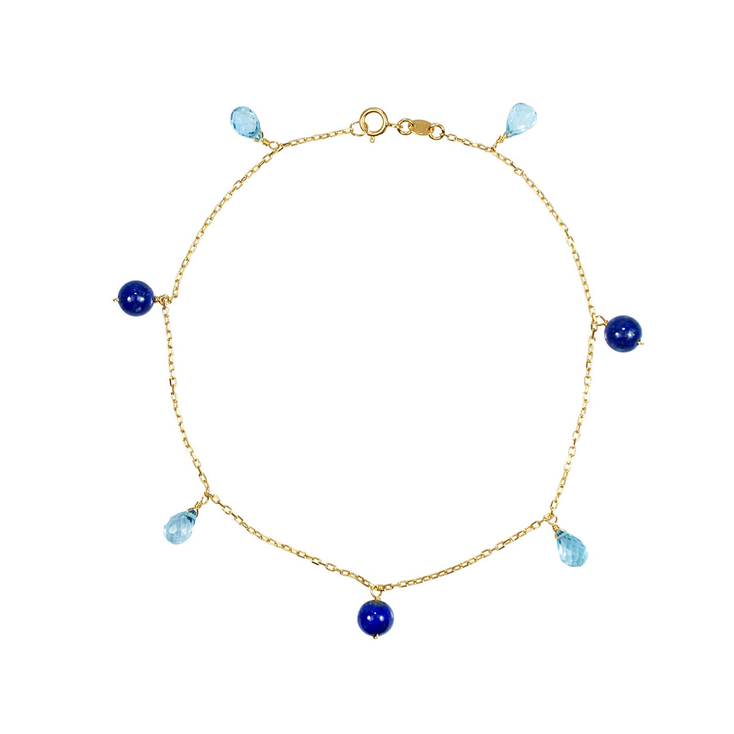 Nehita Lapis Blue Topaz Anklet
