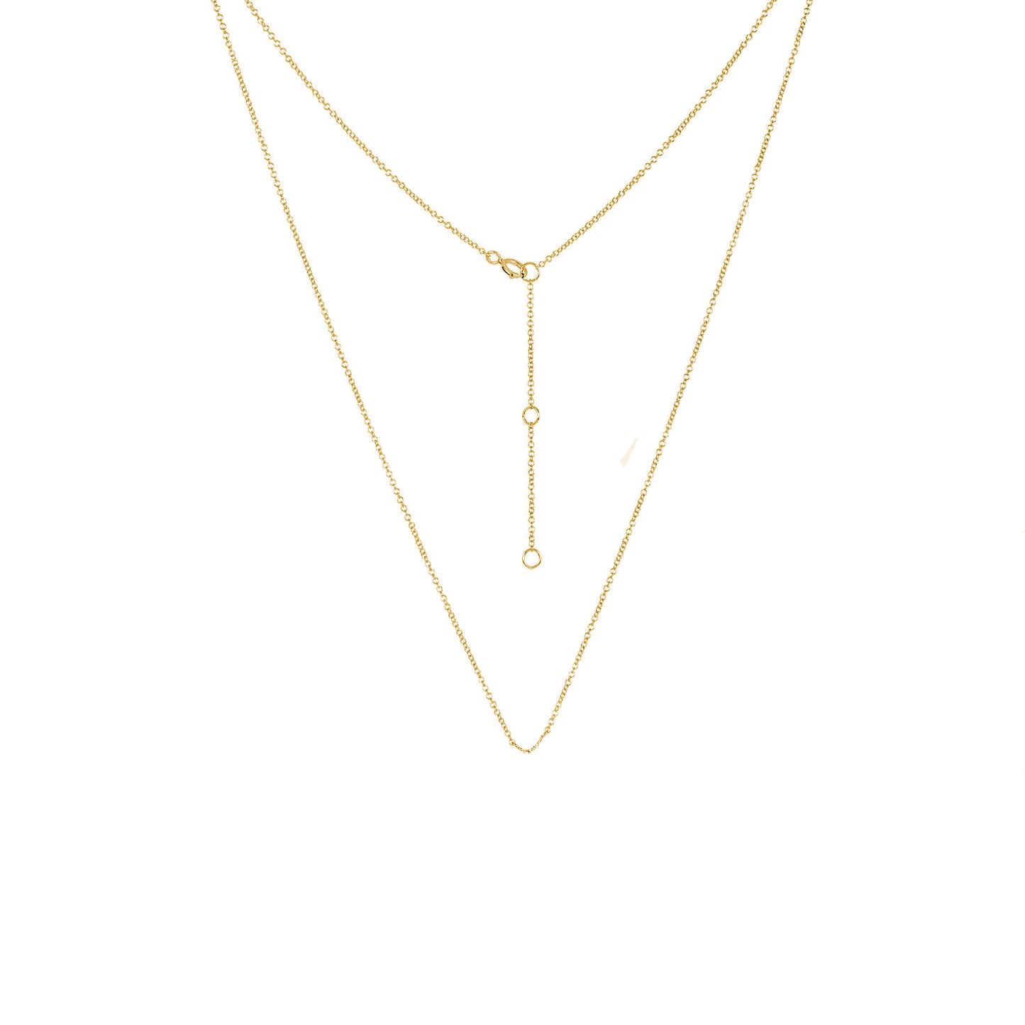 Adjustable White Gold Chain Necklace 16 - 18 inches