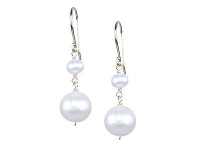 Two Tier Pearl Earring