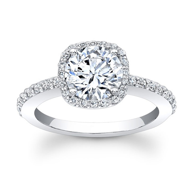 Cushion-Cut Diamond Halo Ring