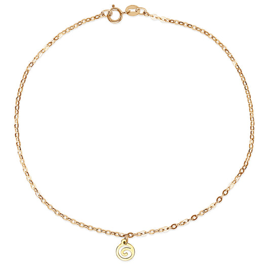 yellow gold anklet