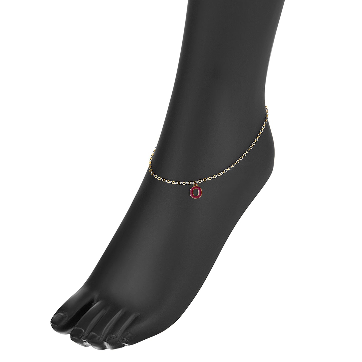 Nehita Two Tone O Charm Anklet