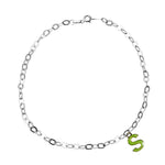 Load image into Gallery viewer, Nehita White Gold S Charm Anklet