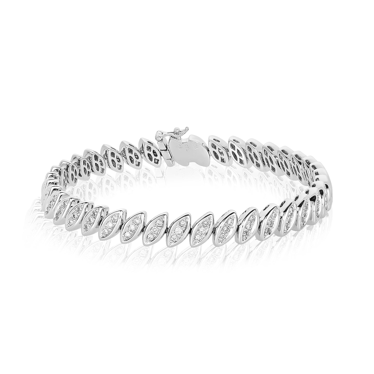 Nehita 18 Karat Marquise Diamond Tennis Bracelet
