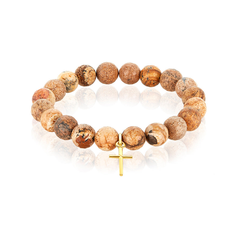 Jasper Gold Ball Bracelet