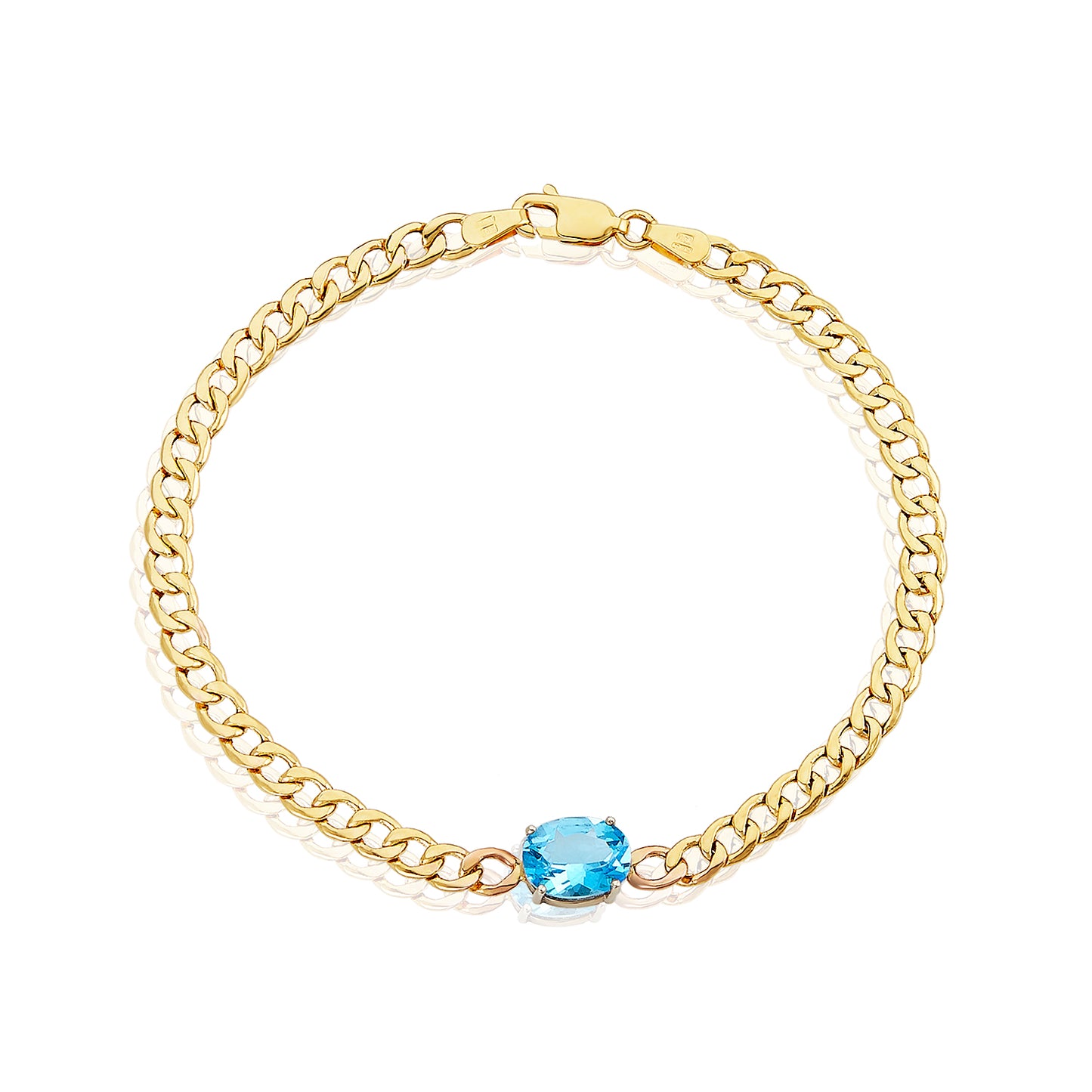Nehita Cuban-Link Blue Topaz Bracelet