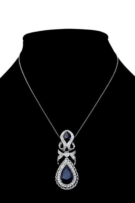 First Impression Custom Collection ~ Sapphire & Diamond Pendant