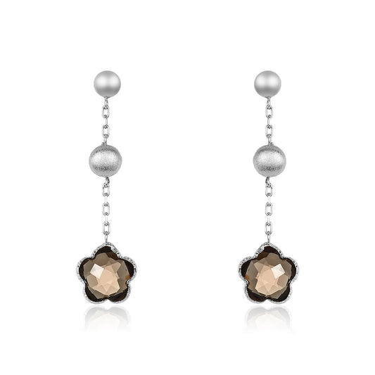 Triple Quartz Earring