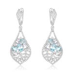 Load image into Gallery viewer, Aquamarine & Diamond Earrings