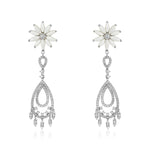 Load image into Gallery viewer, Grace White Onyx & Diamond Earring