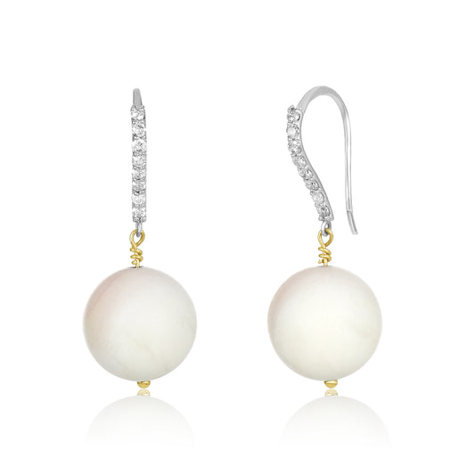 Diamond Shell Coral Earrings