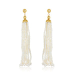 Load image into Gallery viewer, Nehita 10 Tassel Drop Pearl Earrings