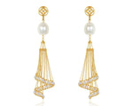 Load image into Gallery viewer, Basket Pearl Drop Earring