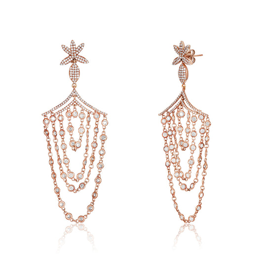 Signature Collection ~ Multi Strand Dangling Diamond Earring