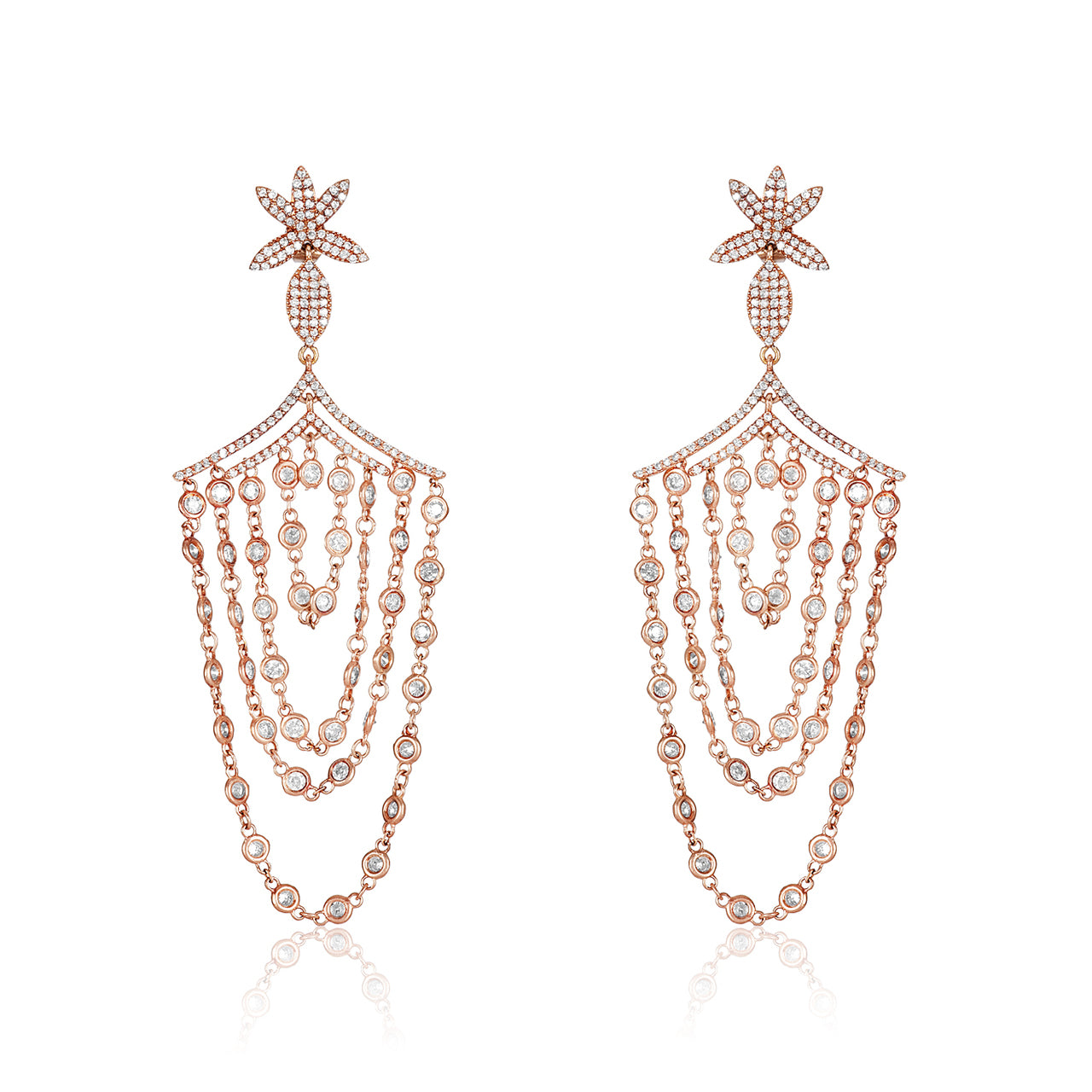 First Impression Custom Collection ~ Rose Gold & Diamond Earring