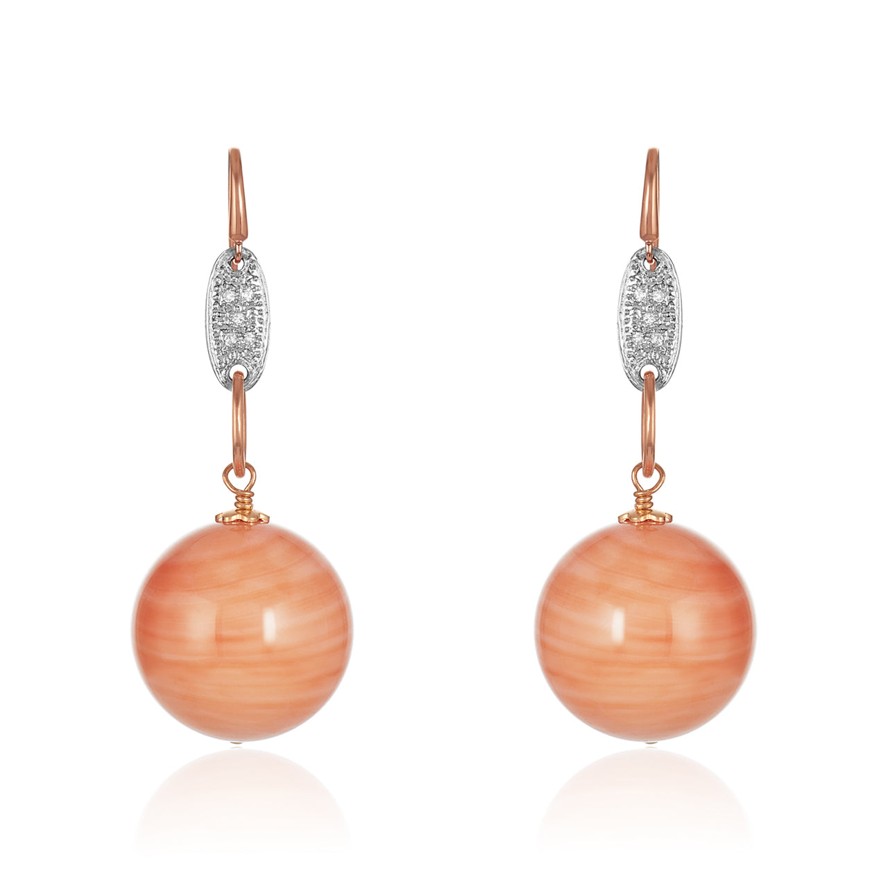 14kt Drop Coral Earring