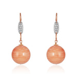 Load image into Gallery viewer, 14kt Drop Coral Earring