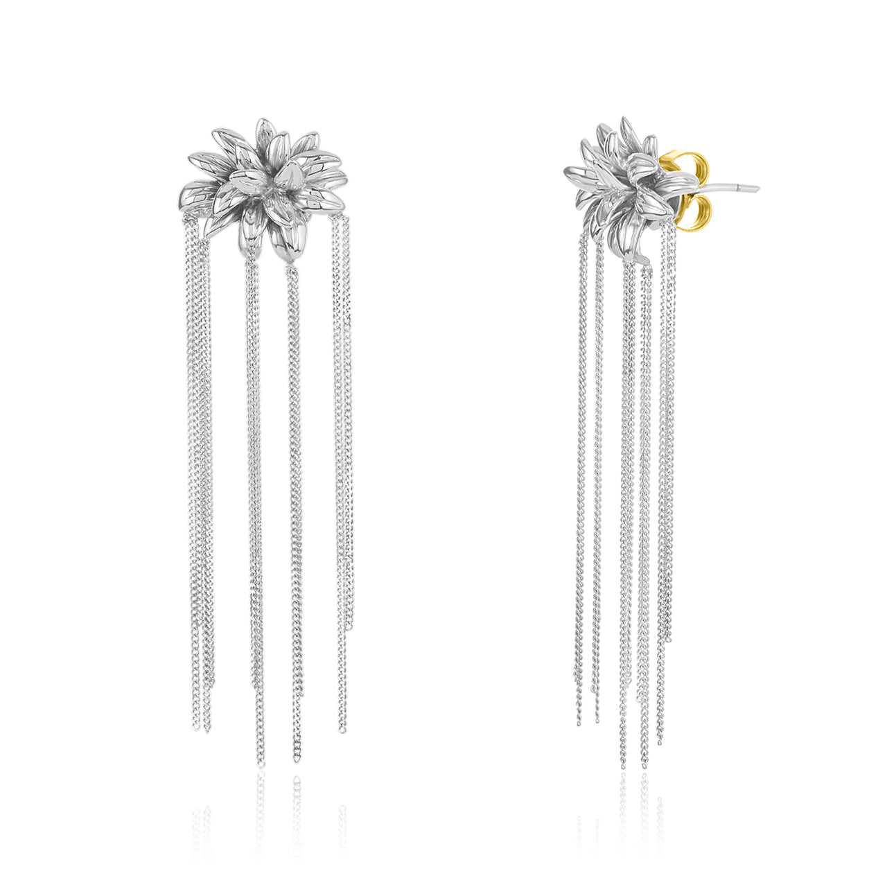 Drizzle White Gold Earrings