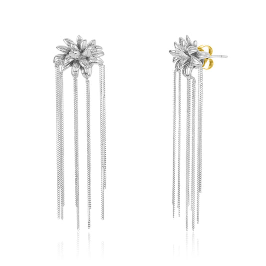 Drizzle White Gold Earrings