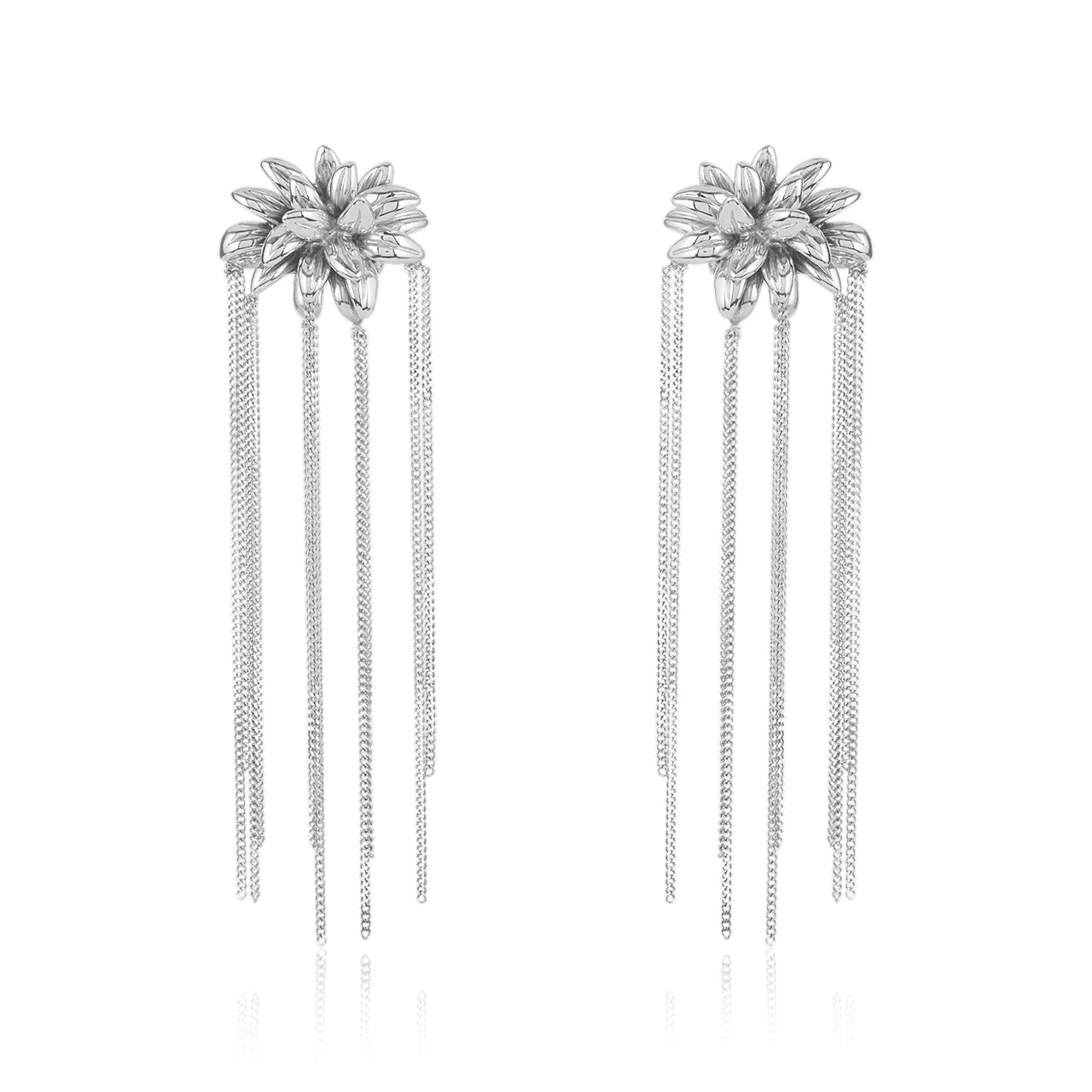 Drizzle White Gold Earrings