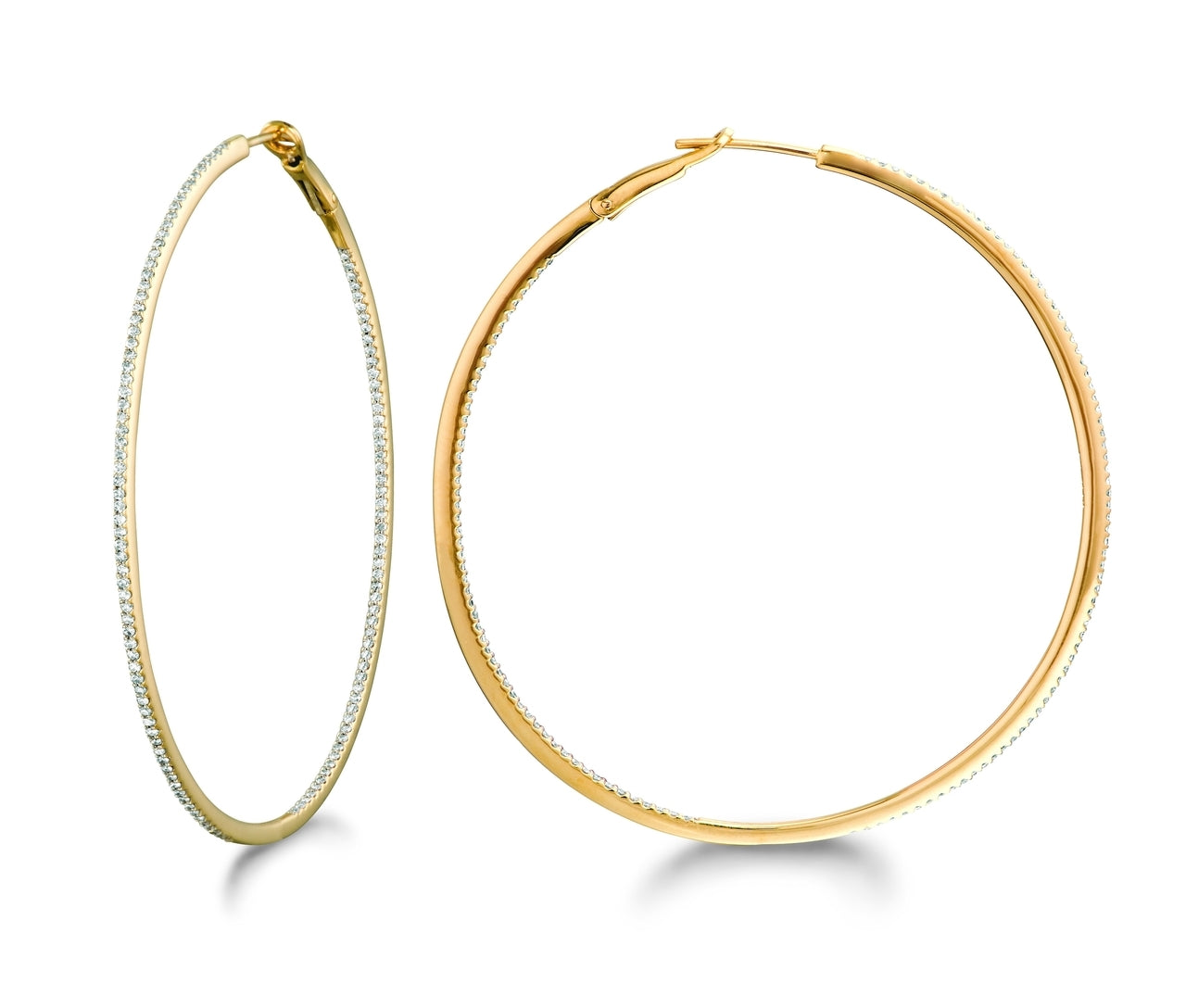Inside Out Diamond Hoop Earring