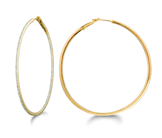 Inside Out Diamond Hoop Earring