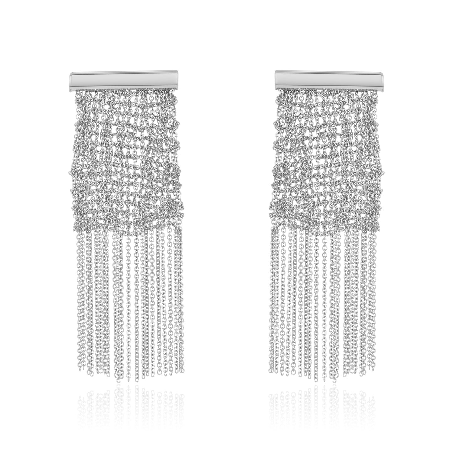 Grand Drizzle White Gold Earrings