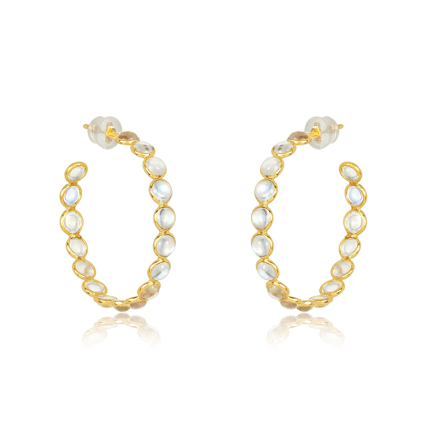 18 Karat Sapphire Hoop Earrings