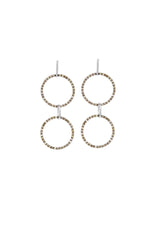 Load image into Gallery viewer, Double Eternity Champagne Diamond Earring