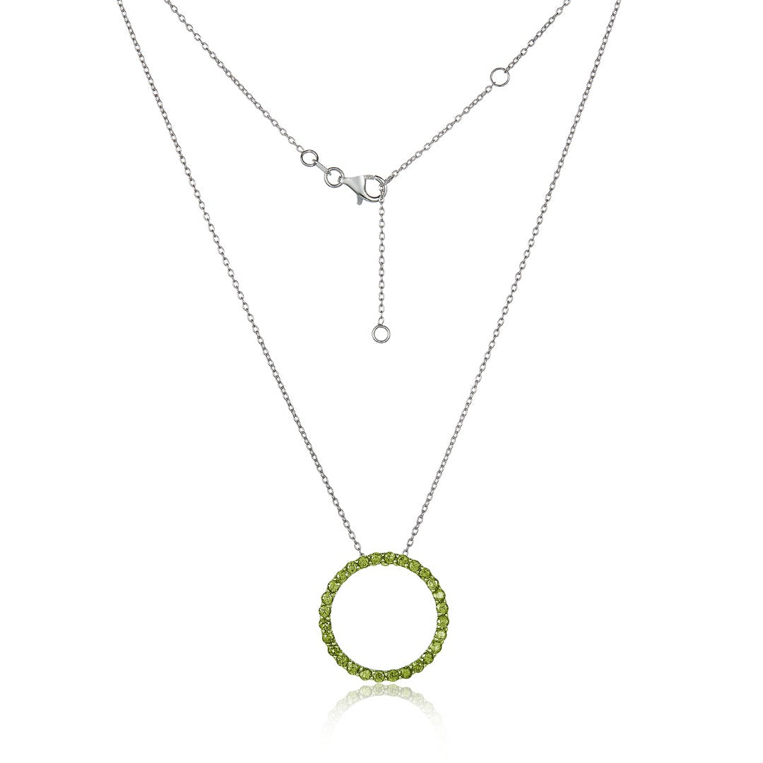 Eternity Peridot Birthstone Pendant ~ Ausgust Birthstone