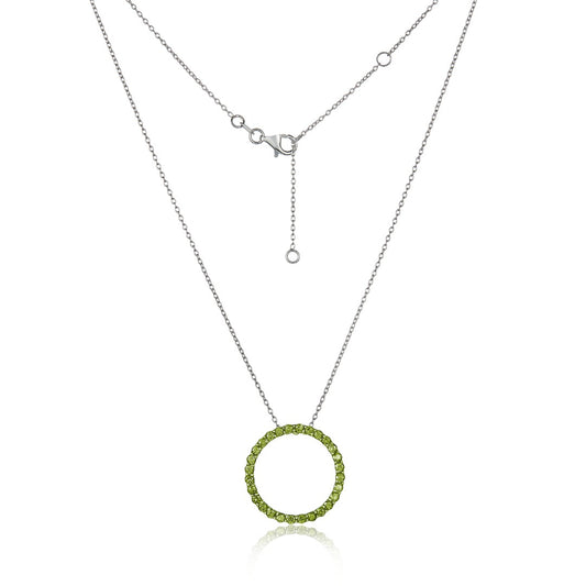 Eternity Peridot Birthstone Pendant ~ Ausgust Birthstone