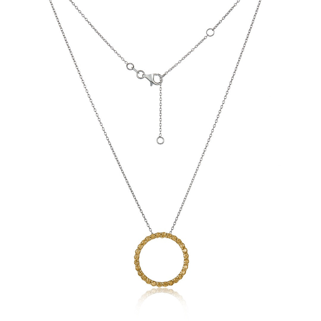 Eternity Citrine Birthstone Pendant ~ November Birthstone