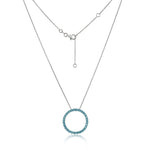 Load image into Gallery viewer, Eternity Blue Topaz Birthstone Pendant ~ December Birthstone