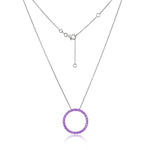 Load image into Gallery viewer, Eternity Amethyst Birthstone Pendant ~ February Birthstone