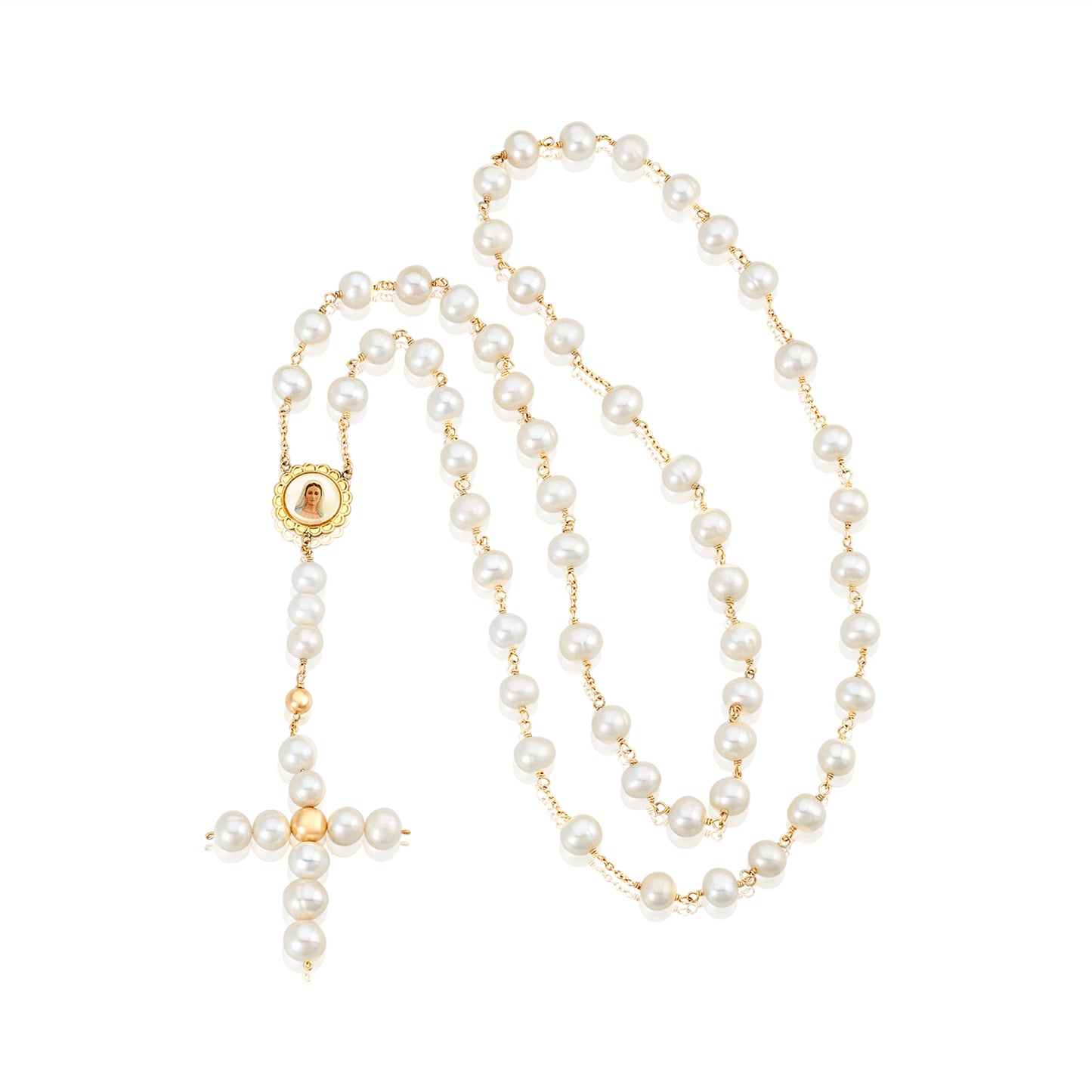 Nehita 14k Gold & Onyx Rosary Necklace