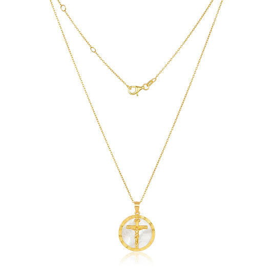 NehIta Moonstone Cross Pendant