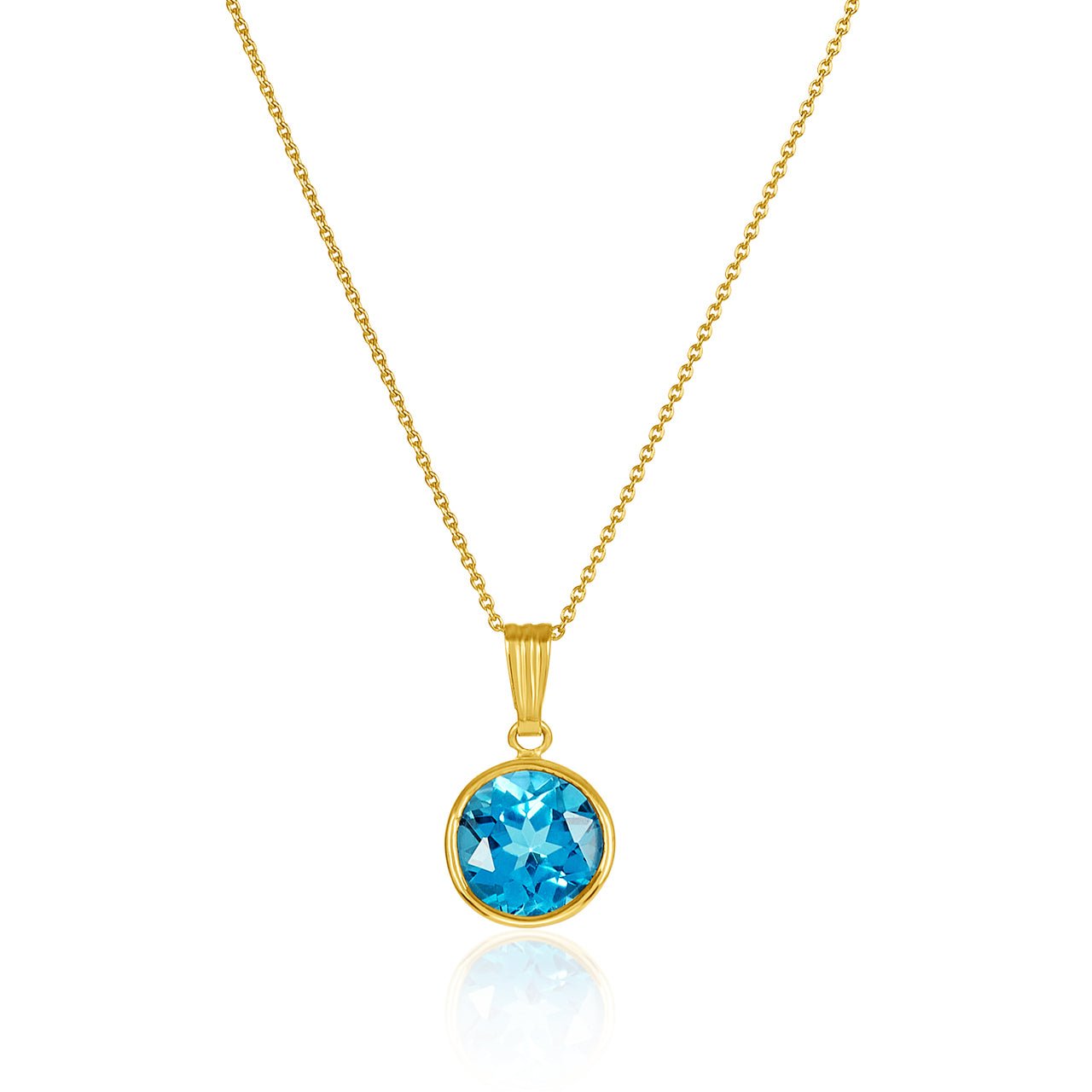 Blue Topaz Birthstone Pendant ~ December Birthstone