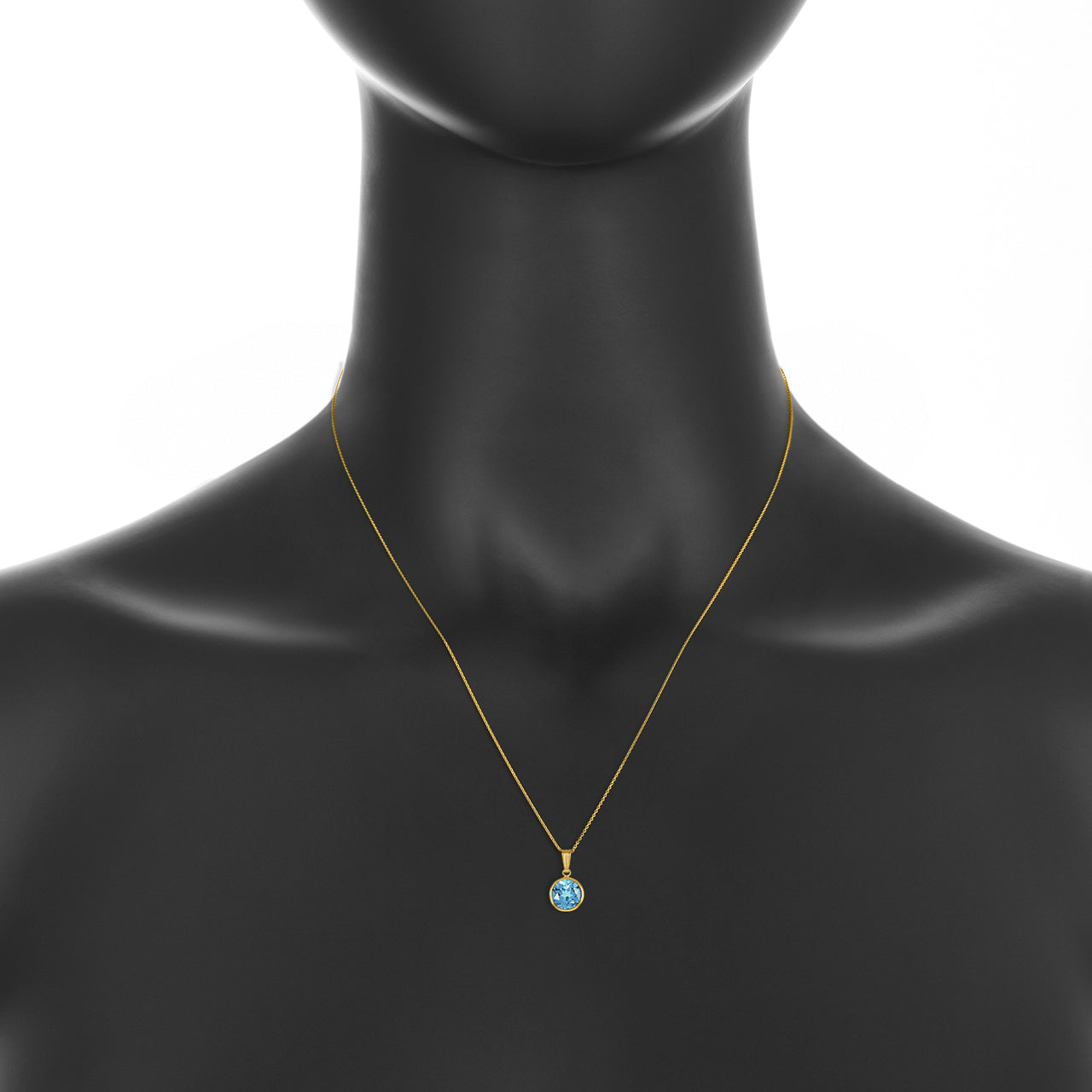 Blue Topaz Birthstone Pendant ~ December Birthstone