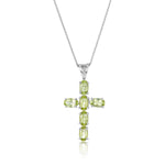 Load image into Gallery viewer, Blue Topaz Cross Pendant