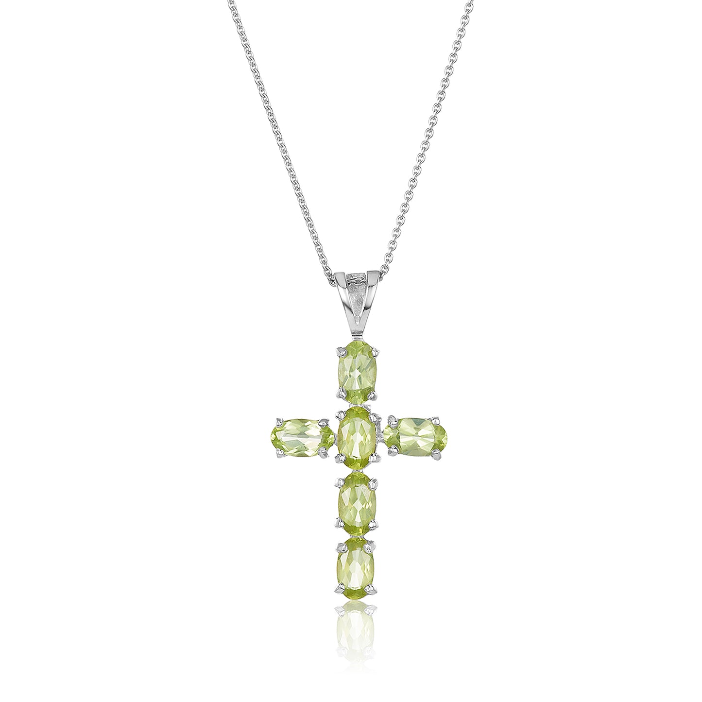 Garnet Cross Pendant