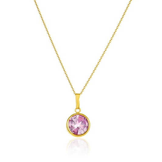 Pink Topaz Birthstone Pendant ~ October Birthstone