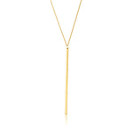 Load image into Gallery viewer, White Gold Single Bar Necklace