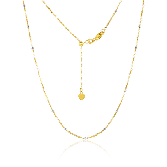 Tiny White Gold Ball Necklace