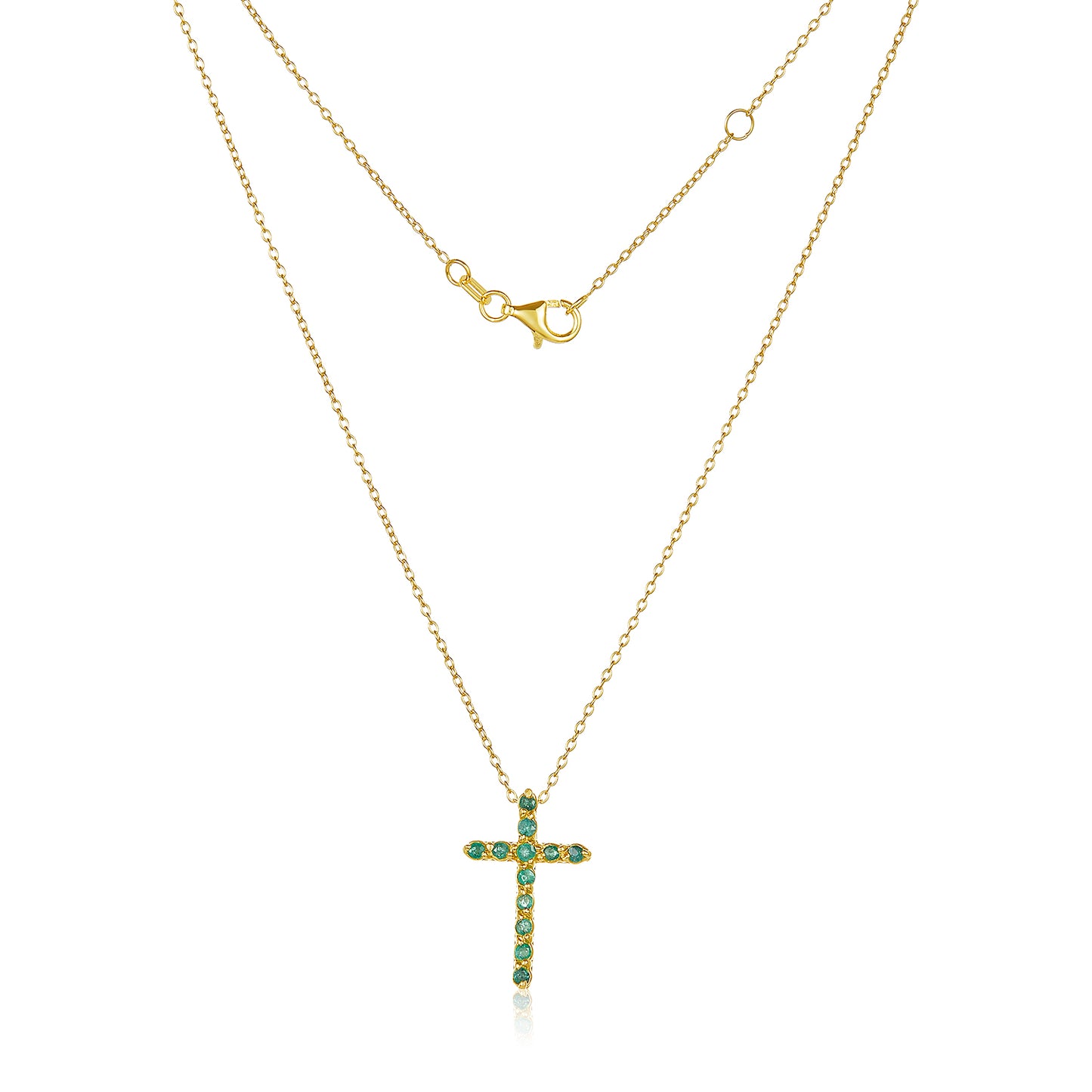Nehita Mina Emerald Cross Pendant