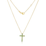Load image into Gallery viewer, Nehita Mina Emerald Cross Pendant